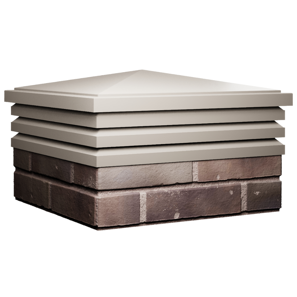 Колпак Zking Бона ХайТек Бежевый на столб 2х2 кирпича (513х513мм) в Электростали фото