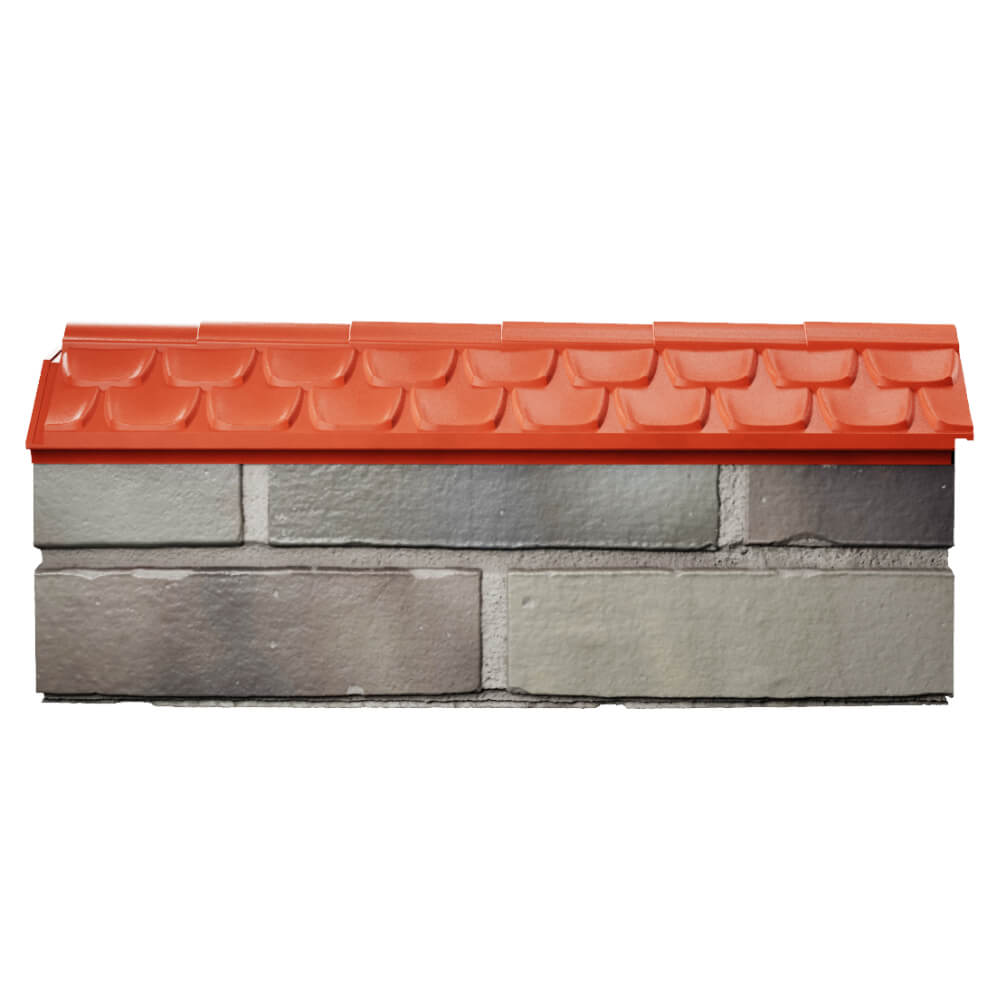 Парапет Zking Эльбрус Красный с посадкой на 0.5 кирпича (130мм) в Электростали фото