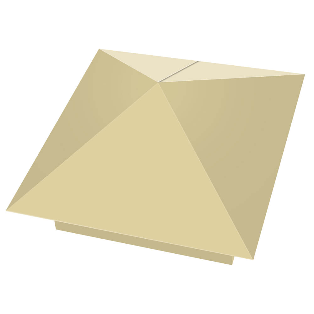 Колпак металлический 400х400мм RAL1014 Бежевый заборный Электросталь фото