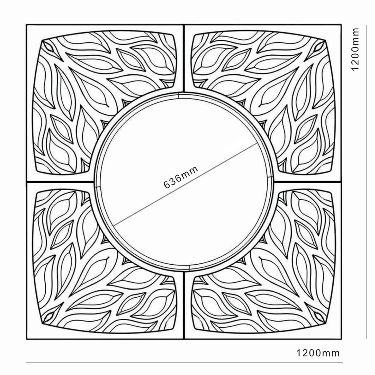 Приствольная решетка для дерева ZKING CRUST 1.2х1.2м Черная в Электростали фото