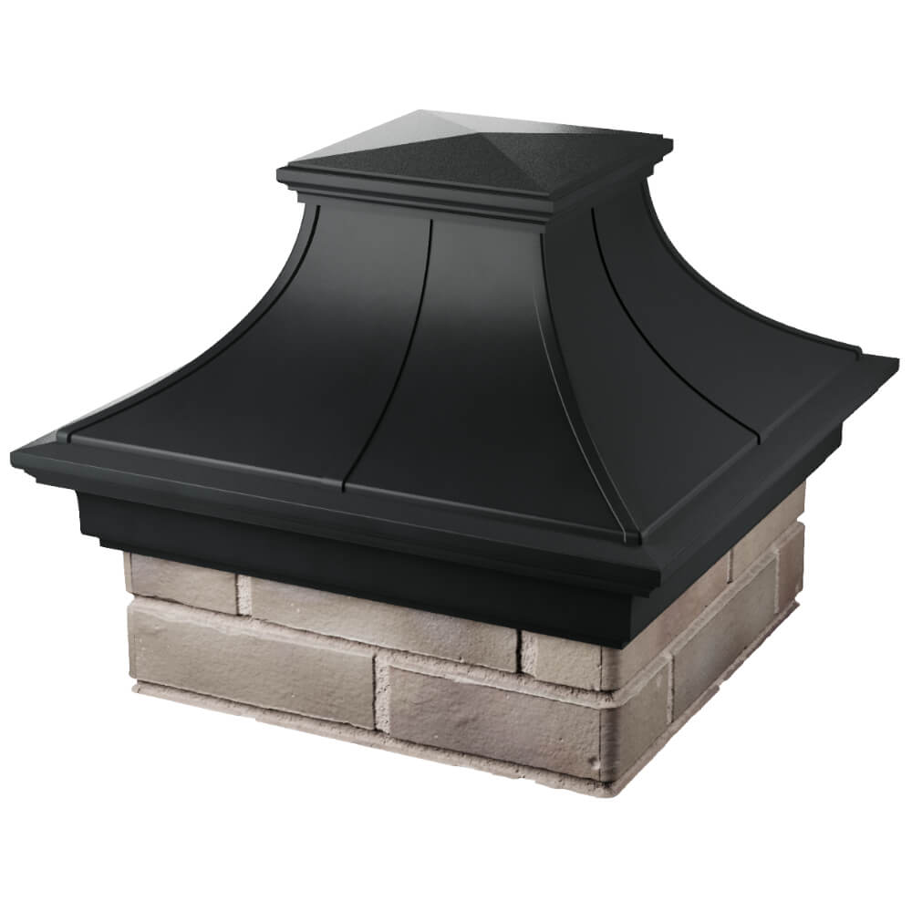 Колпак Zking Монблан Премиум Черный на столб 1.5х1.5 кирпича (385х385мм) в Электростали фото
