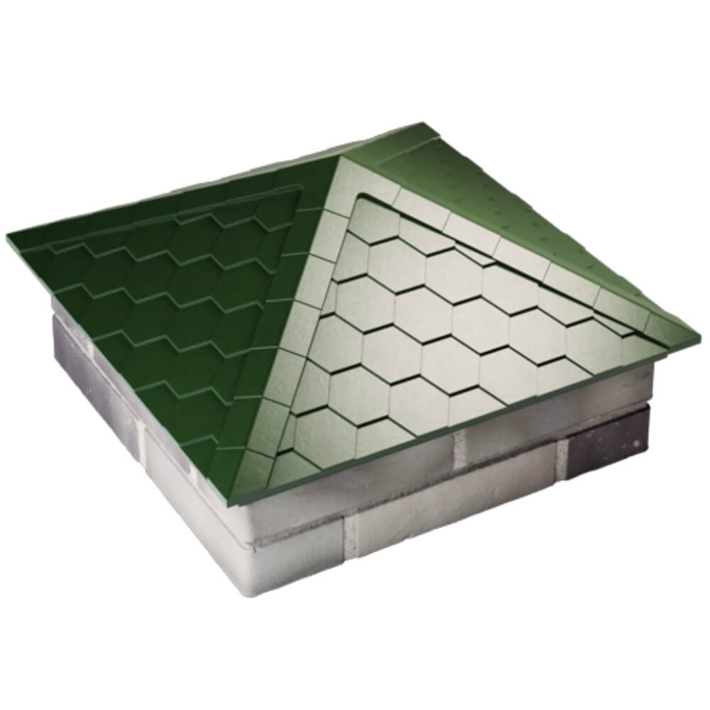 Колпак Zking Эверест Зеленый на столб 2х2 кирпича (535х535мм) Электросталь фото