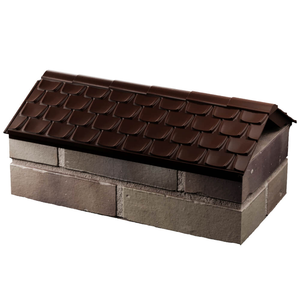 Парапет Zking Эльбрус Коричневый с посадкой на 1 кирпич (255мм) в Электростали фото