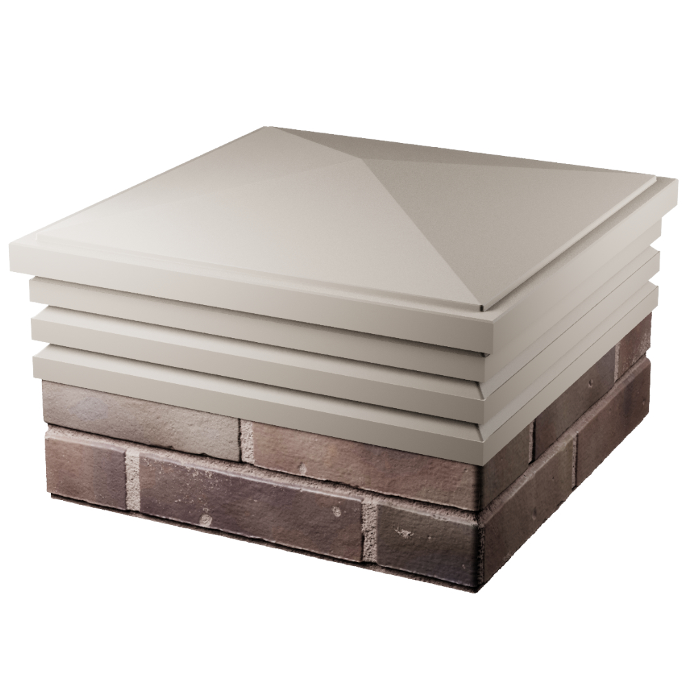 Колпак Zking Бона ХайТек Бежевый на столб 2х2 кирпича (513х513мм) в Электростали фото