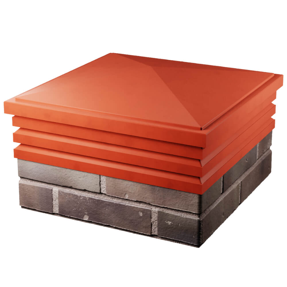 Колпак Zking Бона ХайТек Красный на столб 2х2 кирпича (513х513мм) в Электростали фото