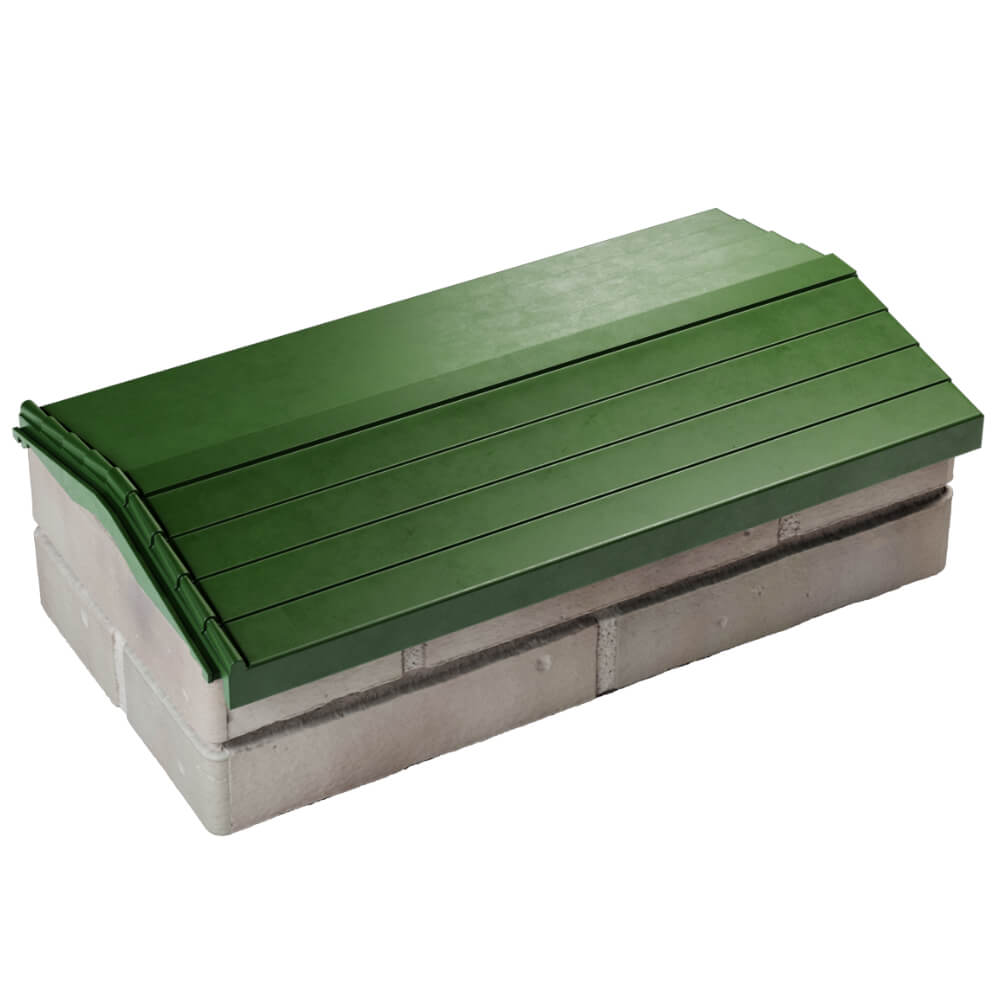 Парапет Zking Бона ХайТек Зеленый с посадкой на 1 кирпич (200/225/255мм) в Электростали фото