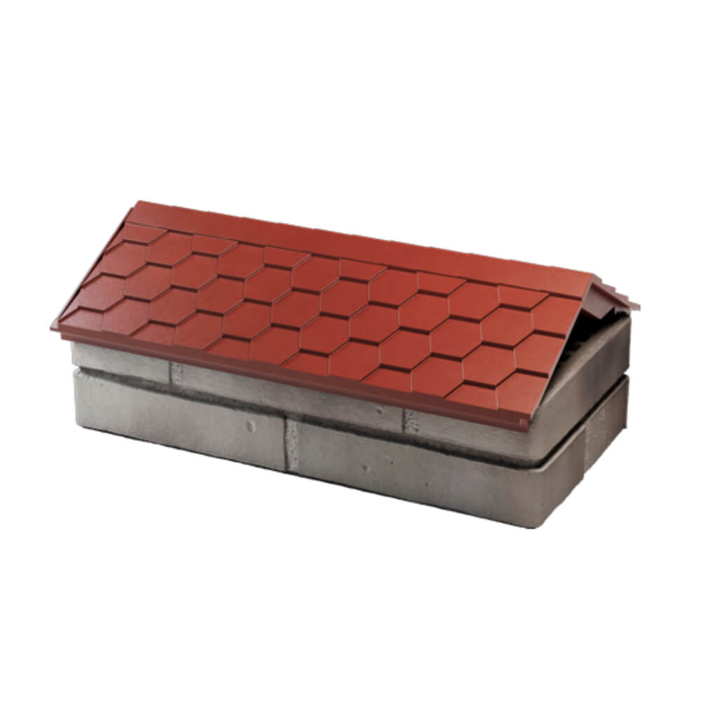 Парапет Zking Эверест Красный с посадкой на 1 кирпич (200/225/255мм) в Электростали фото