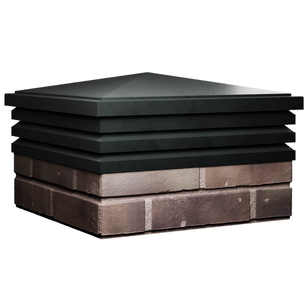 Колпак Zking Бона ХайТек Черный на столб 2х2 кирпича (513х513мм) в Электростали фото