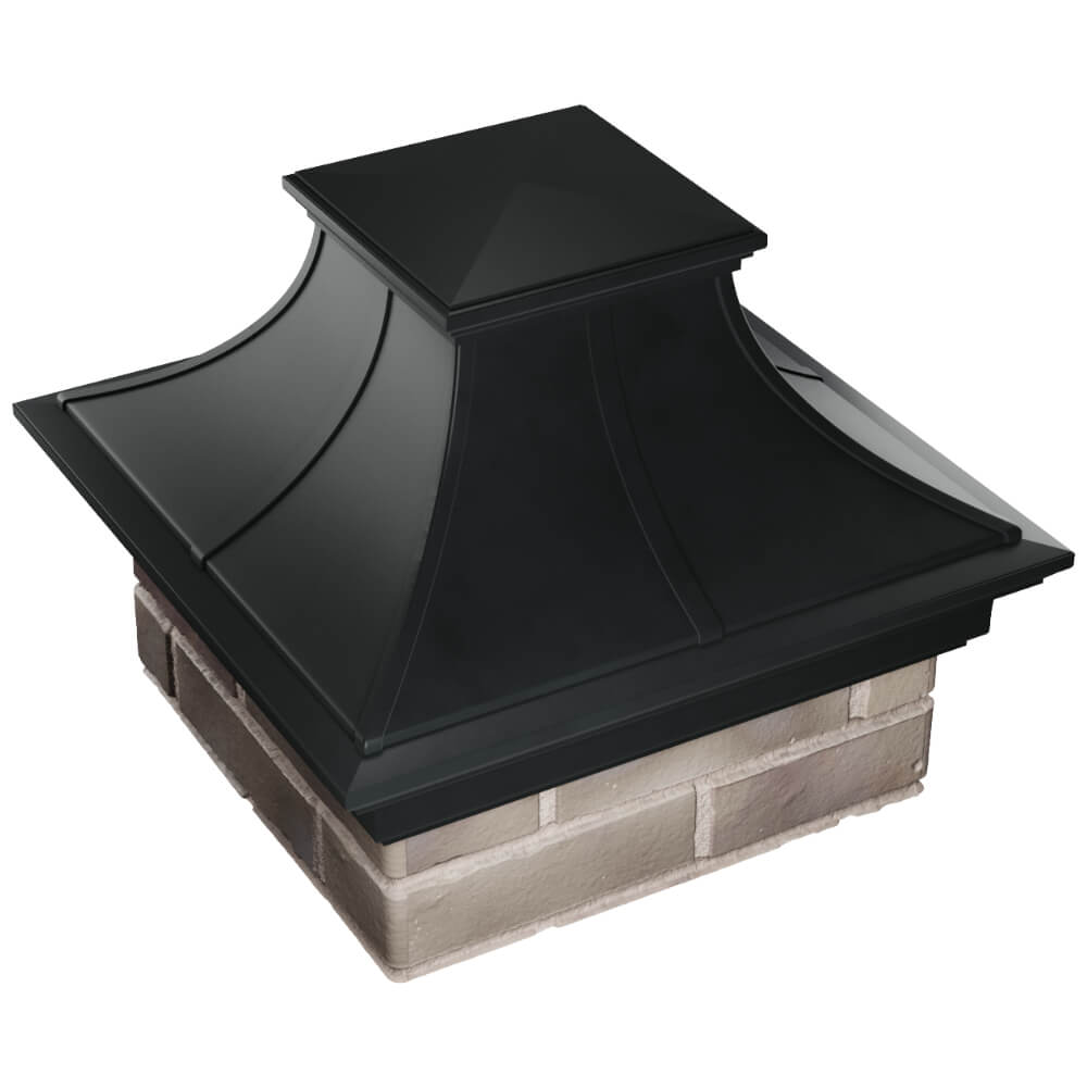 Колпак Zking Монблан Премиум Черный на столб 1.5х1.5 кирпича (385х385мм) в Электростали фото