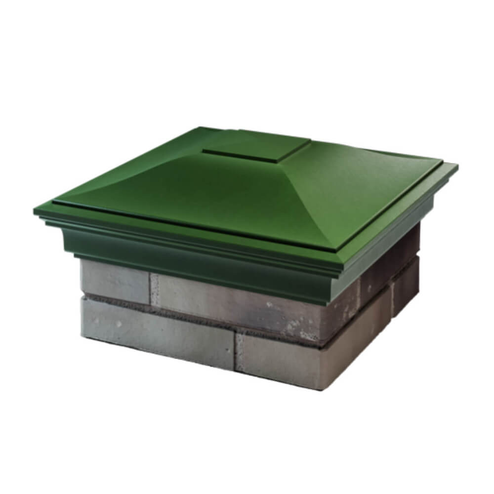 Колпак Zking Монблан Зеленый на столб 1.5х1.5 еврокирпича 0.7НФ (355х355мм) в Электростали фото