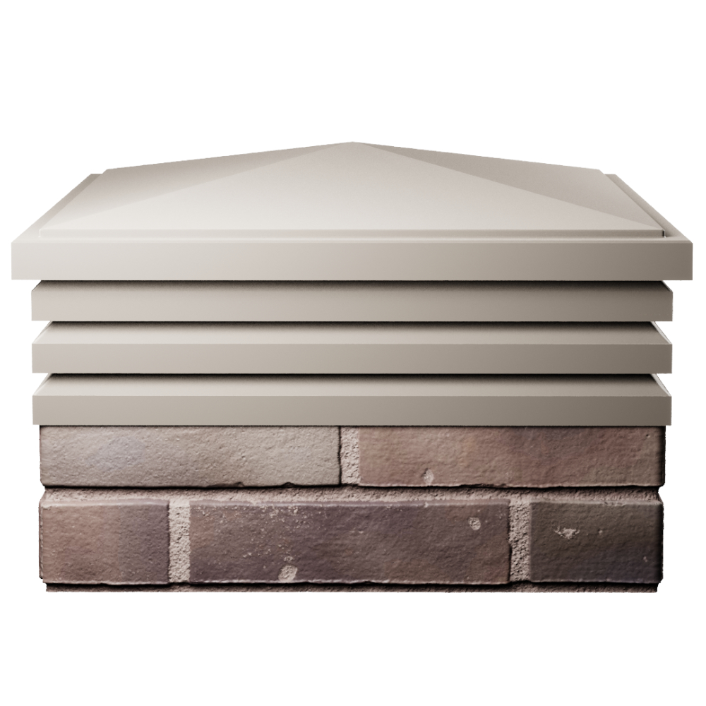 Колпак Zking Бона ХайТек Бежевый на столб 2х2 кирпича (513х513мм) Электросталь фото