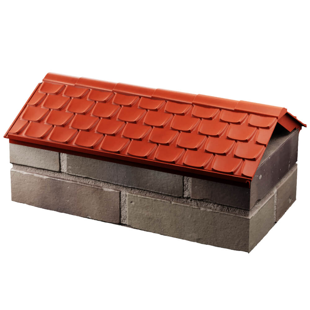 Парапет Zking Эльбрус Красный с посадкой на 1 кирпич (255мм) в Электростали фото