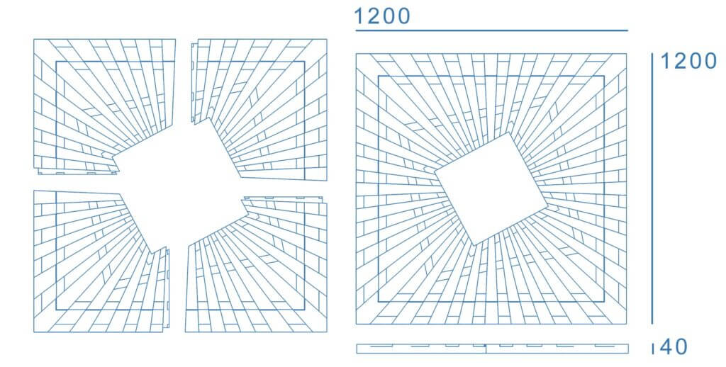 Приствольная решетка для дерева ZKING ATMOSPHERE 1.2х1.2м Бежевая в Электростали фото