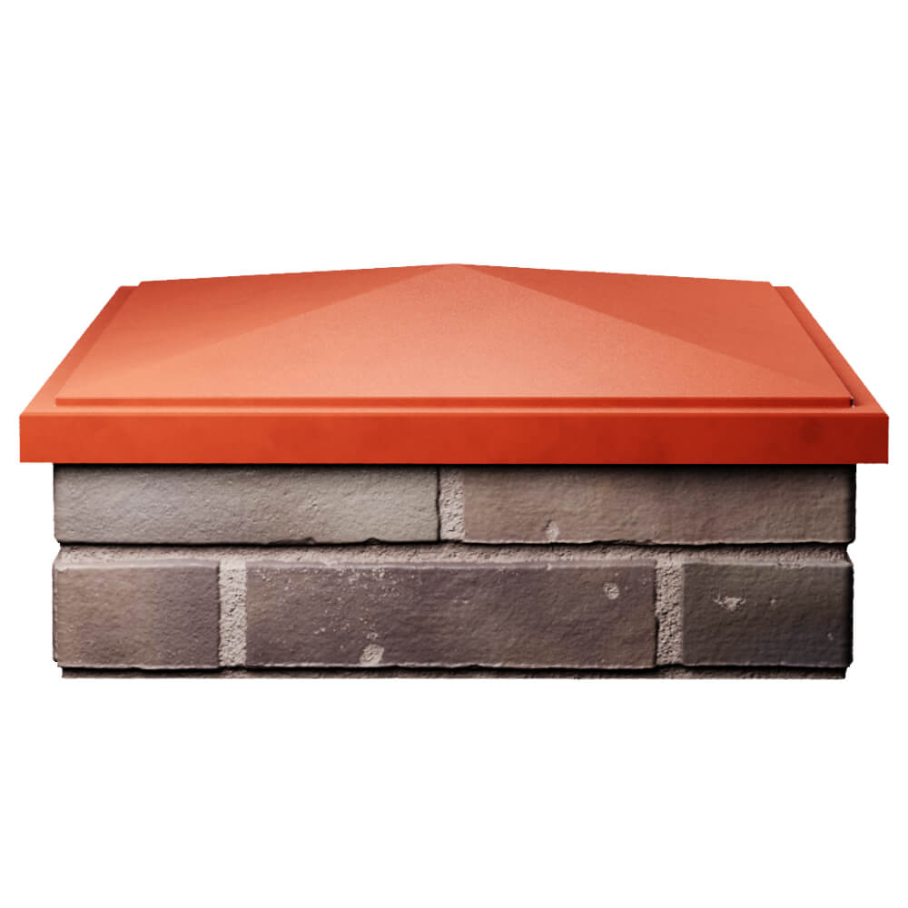 Колпак Zking БонаМоно Красный на столб 2х2 кирпича (515х515, 530х530мм) Электросталь фото