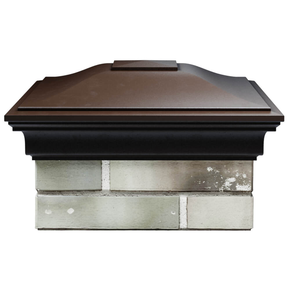 Колпак Zking Монблан Коричневый на столб 1.5х1.5 кирпича (385х385мм) Электросталь фото