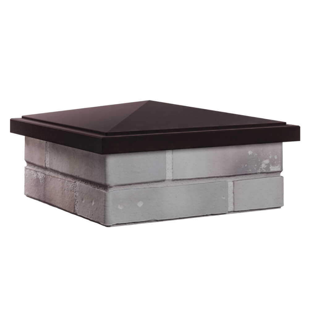 Колпак Zking БонаМоно Коричневый на столб 1.5х1.5 кирпича (385х385, 400х400мм) в Электростали фото