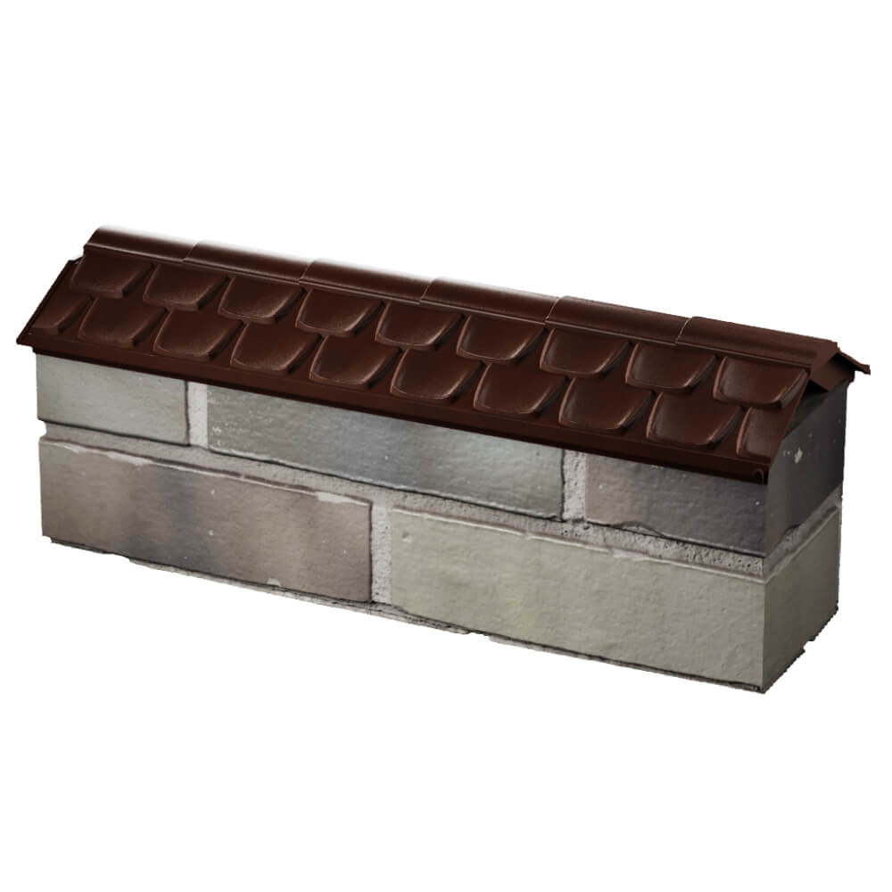 Парапет Zking Эльбрус Коричневый с посадкой на 0.5 кирпича (130мм) в Электростали фото