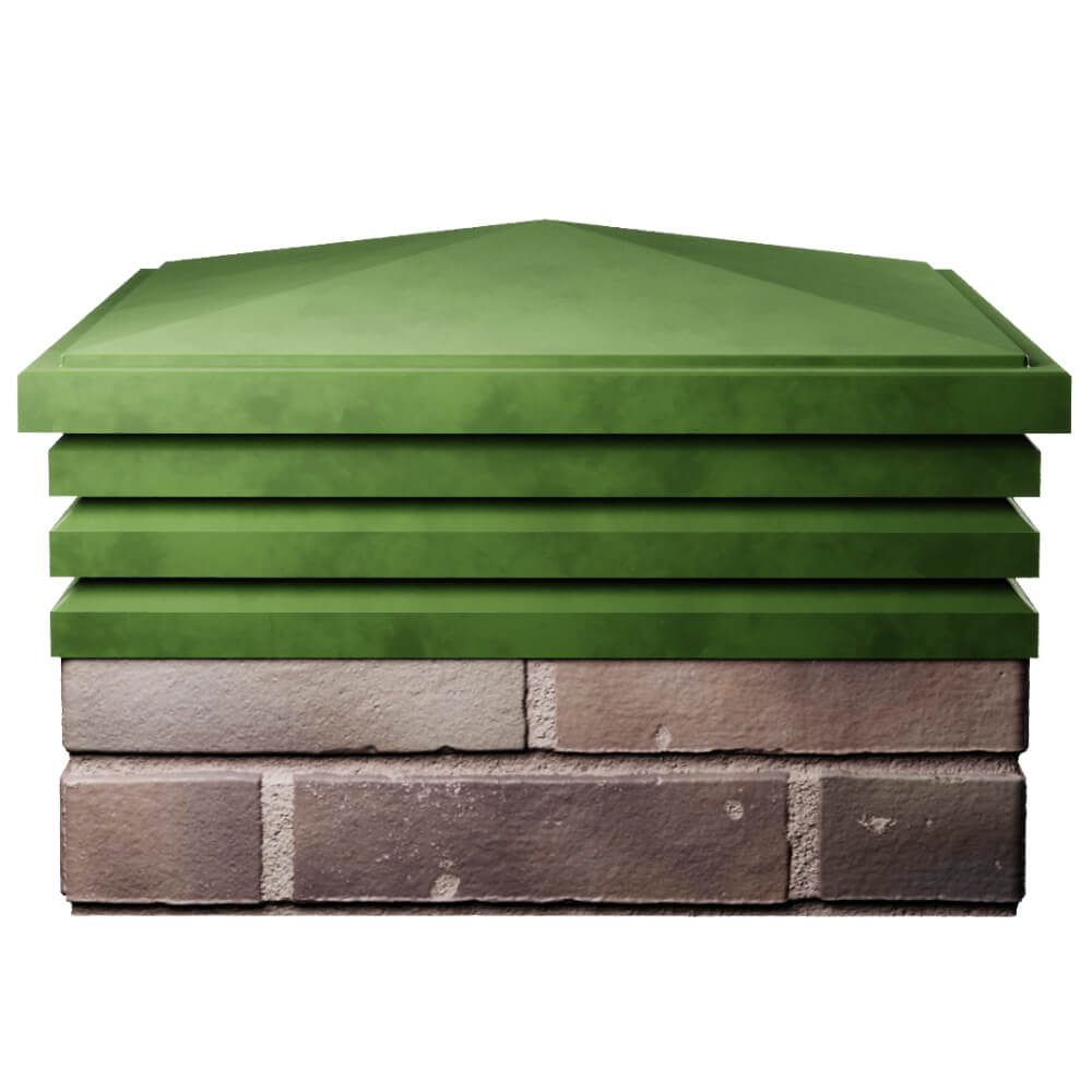 Колпак Zking Бона ХайТек Зеленый на столб 2х2 кирпича (513х513мм) Электросталь фото