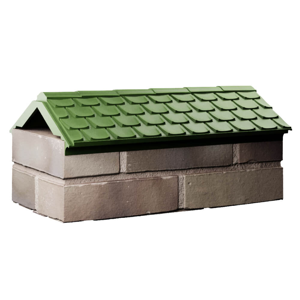 Парапет Zking Эльбрус Зеленый с посадкой на 1 кирпич (255мм) Электросталь фото