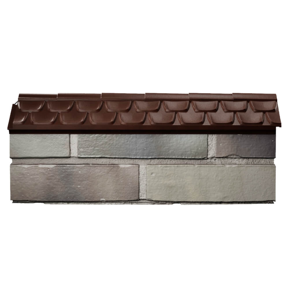 Парапет Zking Эльбрус Коричневый с посадкой на 0.5 кирпича (130мм) в Электростали фото