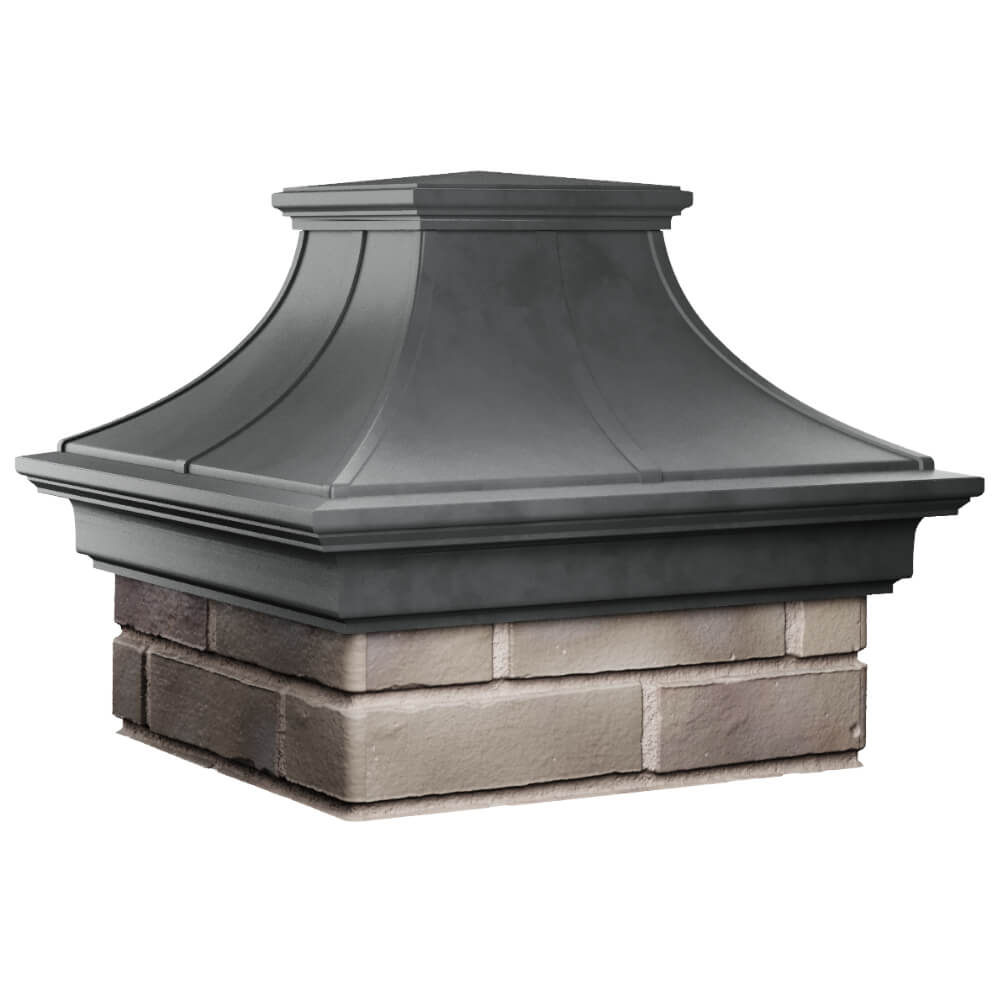Колпак Zking Монблан Премиум Серый на столб 1.5х1.5 кирпича (385х385мм) в Электростали фото