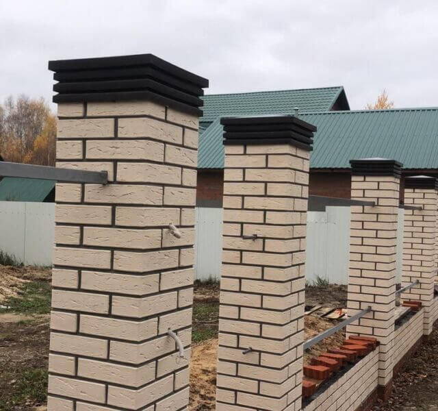 Колпак Zking Бона ХайТек Коричневый на столб 1.5х1.5 кирпича (385х385мм) в Электростали фото