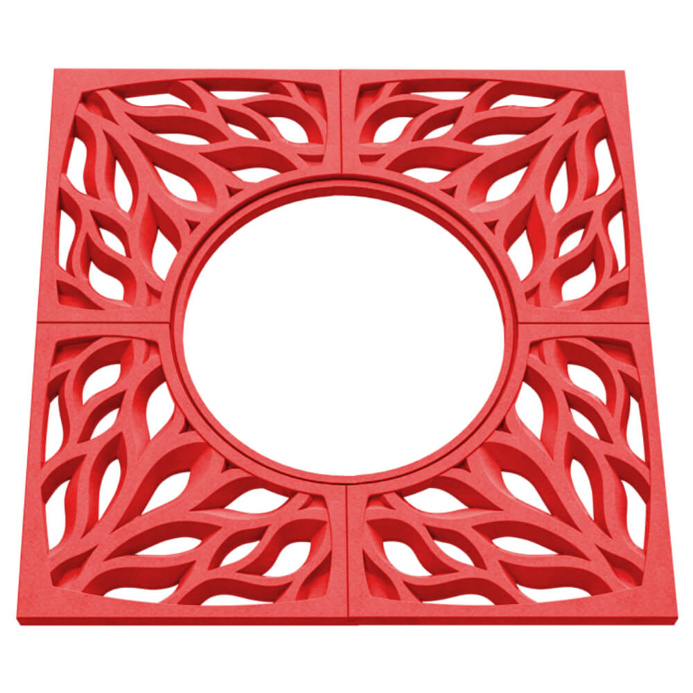 Приствольная решетка для дерева ZKING CRUST 1.2х1.2м Красная в Электростали фото