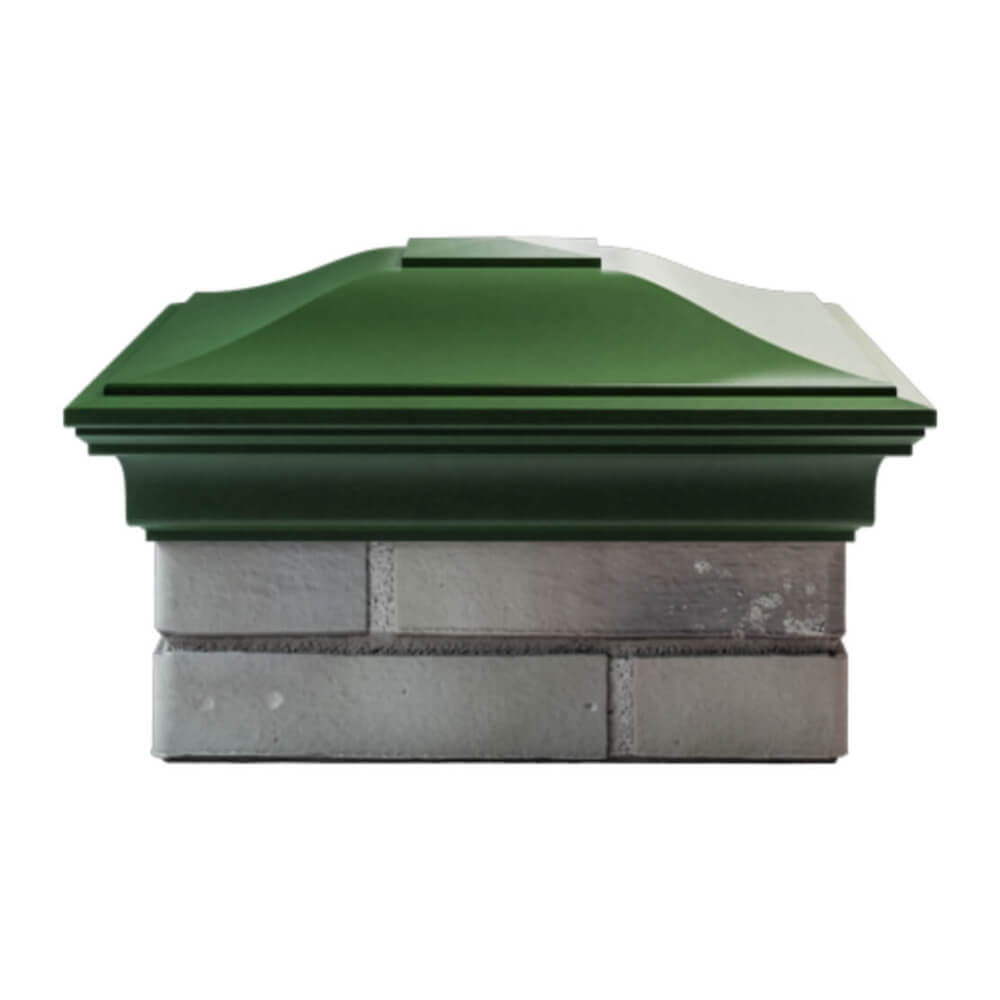 Колпак Zking Монблан Зеленый на столб 1.5х1.5 еврокирпича 0.7НФ (355х355мм) Электросталь фото