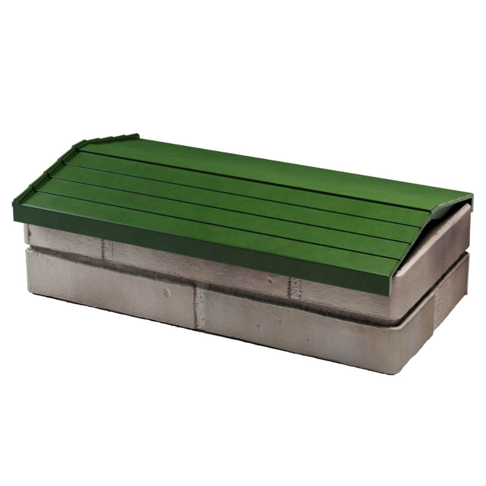 Парапет Zking Бона ХайТек Зеленый с посадкой на 1 кирпич (200/225/255мм) в Электростали фото