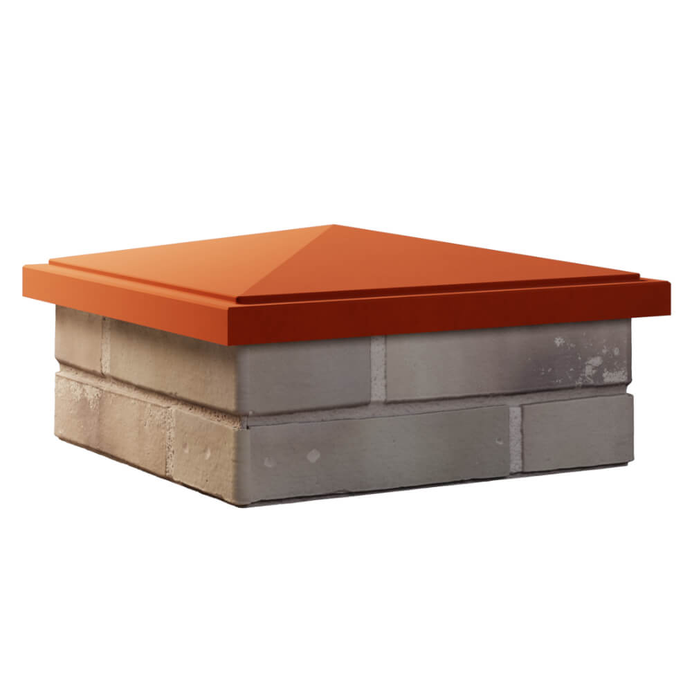 Колпак Zking БонаМоно Красный на столб 1.5х1.5 кирпича (385х385, 400х400мм) в Электростали фото