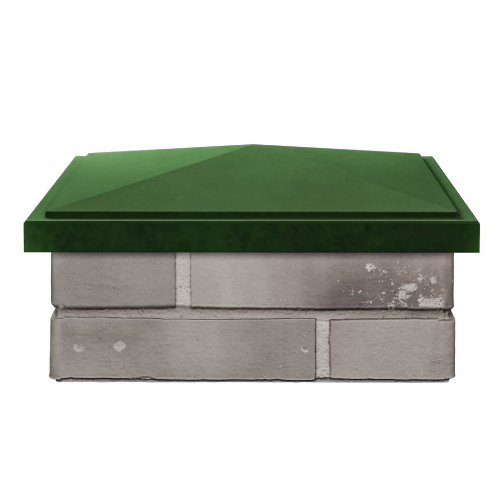 Колпак Zking БонаМоно Зеленый на столб 1.5х1.5 кирпича (385х385, 400х400мм) Электросталь фото