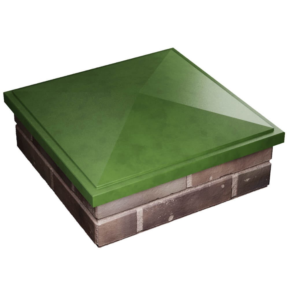 Колпак Zking БонаМоно Зеленый на столб 2х2 кирпича (515х515, 530х530мм) в Электростали фото