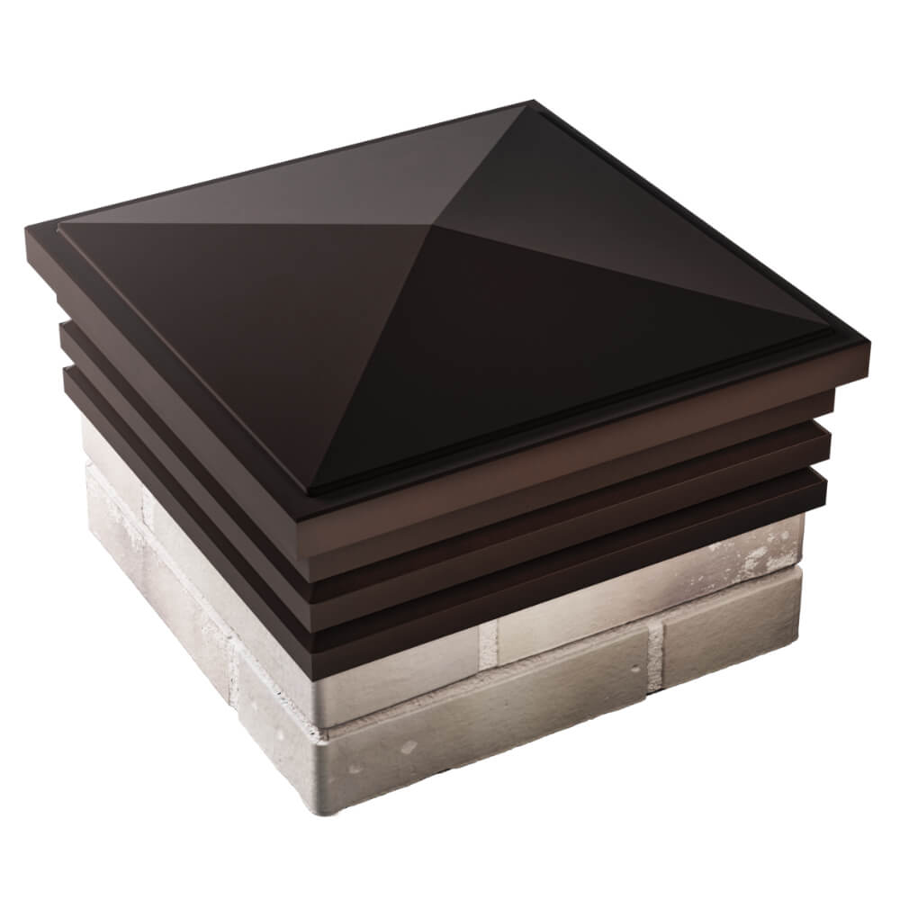 Колпак Zking Бона ХайТек Коричневый на столб 1.5х1.5 кирпича (385х385мм) в Электростали фото