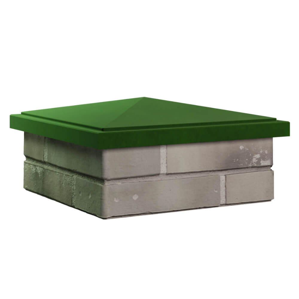 Колпак Zking БонаМоно Зеленый на столб 1.5х1.5 кирпича (385х385, 400х400мм) в Электростали фото