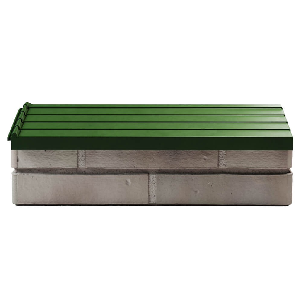 Парапет Zking Бона ХайТек Зеленый с посадкой на 1 кирпич (200/225/255мм) в Электростали фото