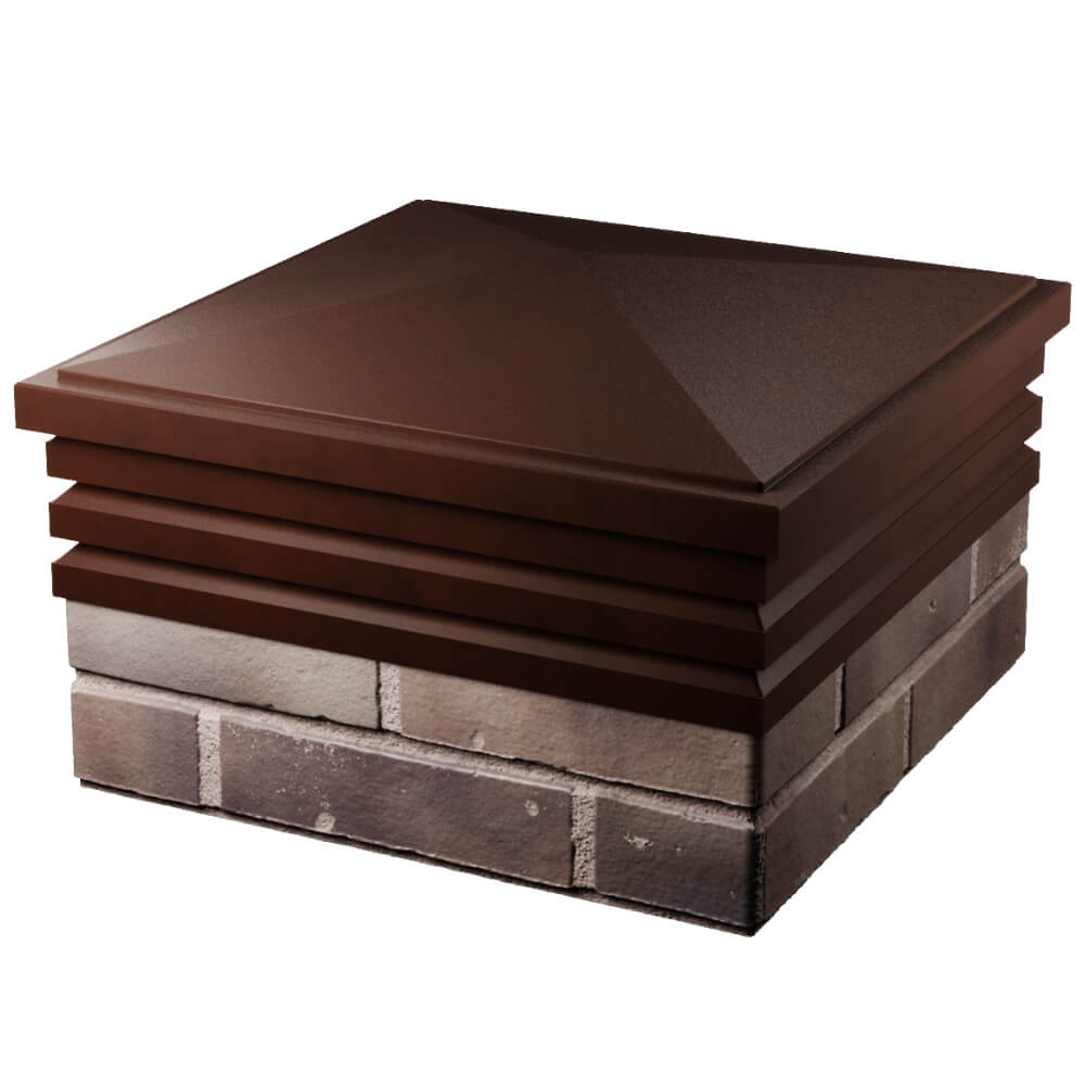 Колпак Zking Бона ХайТек Коричневый на столб 2х2 кирпича (513х513мм) в Электростали фото