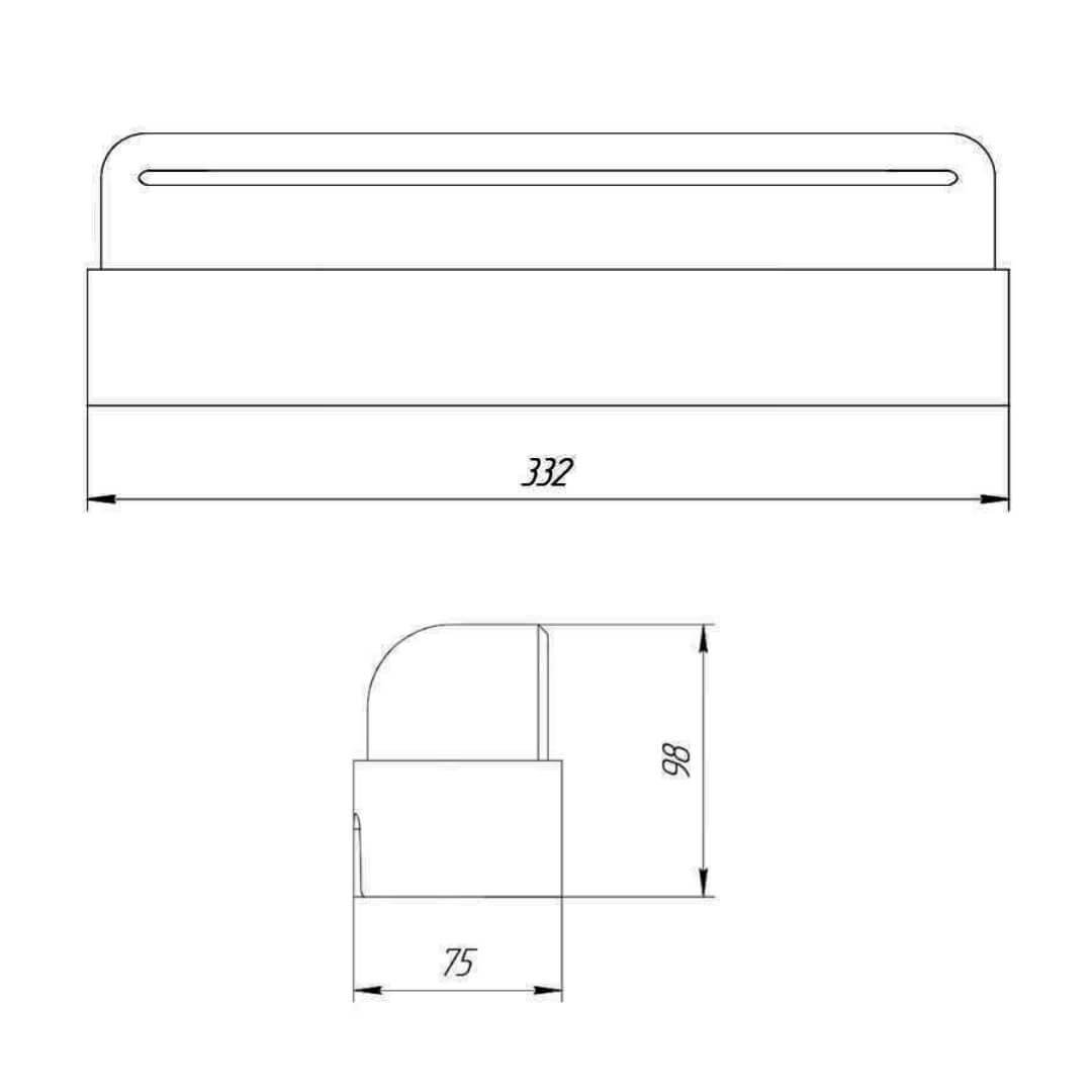 LED Светильник для шаговой плиты STONE Светлая Галька 330х75х98мм в Электростали фото