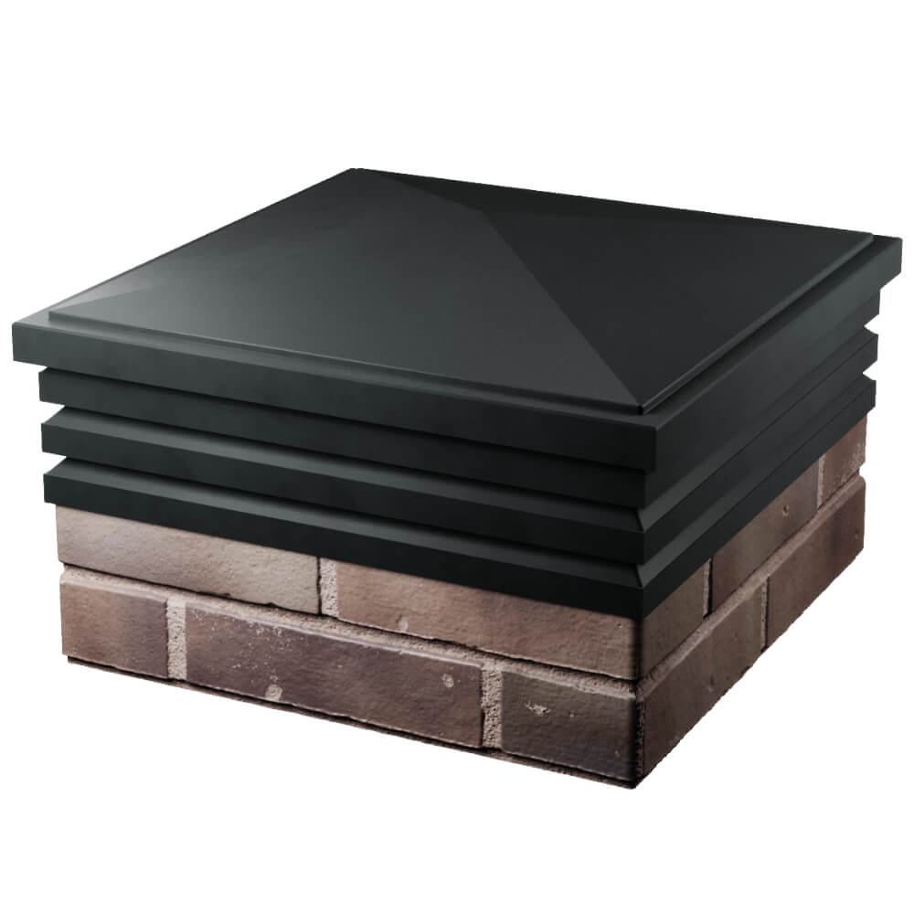 Колпак Zking Бона ХайТек Черный на столб 2х2 кирпича (513х513мм) в Электростали фото