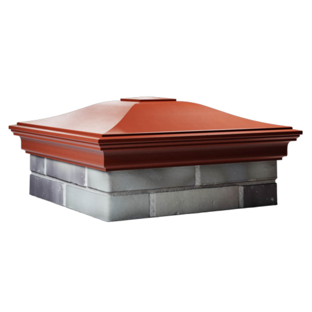 Колпак Zking Монблан Красный на столб 2х2 кирпича (515х515мм) в Электростали фото