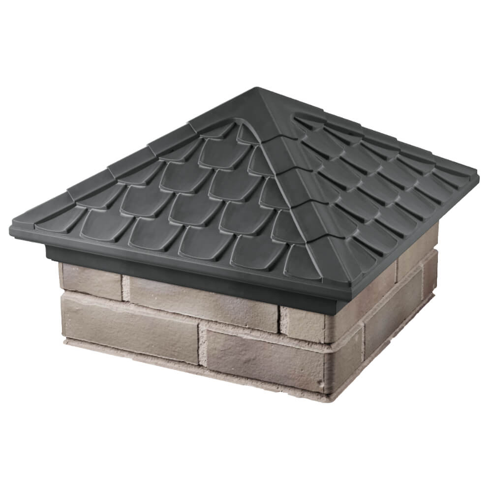 Колпак Zking Эльбрус Серый на столб 1.5х1.5 кирпича (385х385мм) в Электростали фото