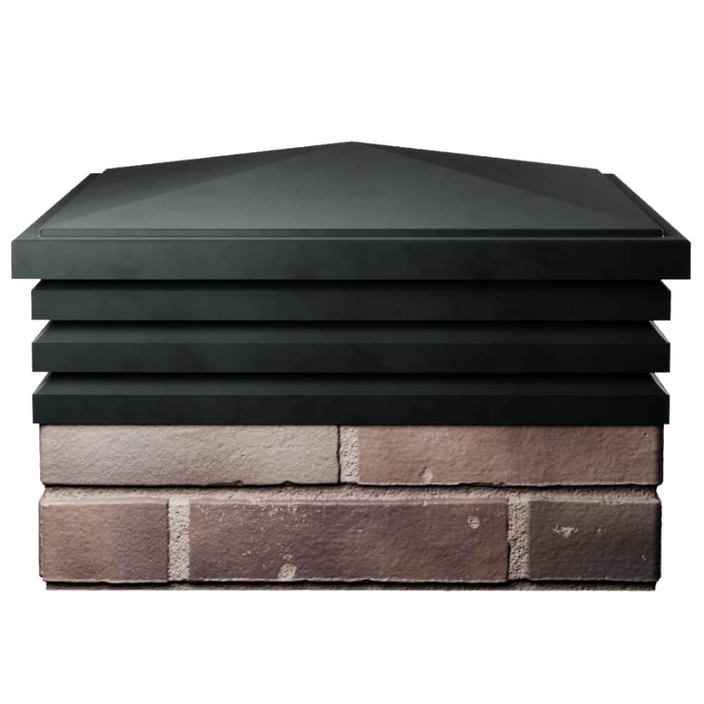 Колпак Zking Бона ХайТек Черный на столб 2х2 кирпича (513х513мм) Электросталь фото