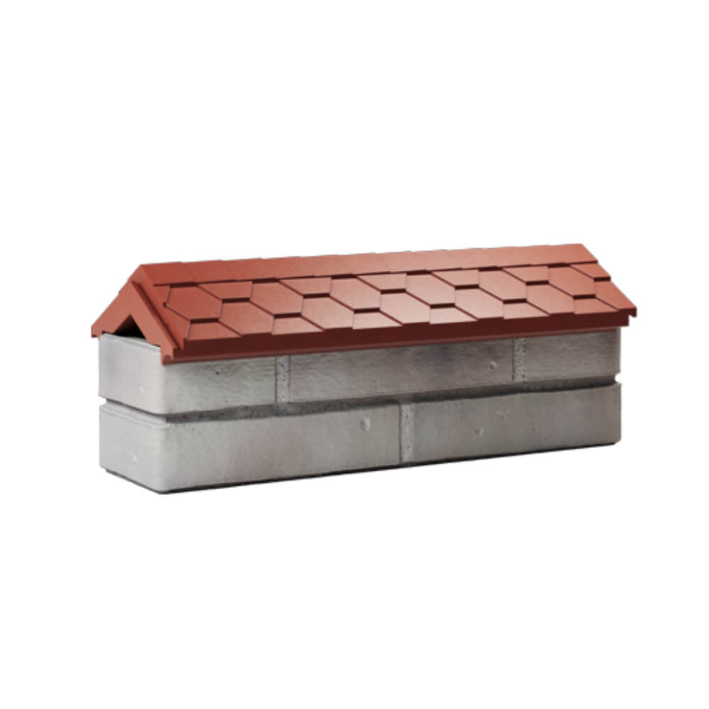 Парапет Zking Эверест Красный с посадкой на 0.5 кирпича (130мм) Электросталь фото