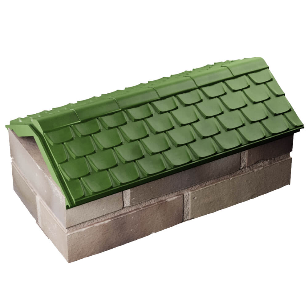 Парапет Zking Эльбрус Зеленый с посадкой на 1 кирпич (255мм) в Электростали фото
