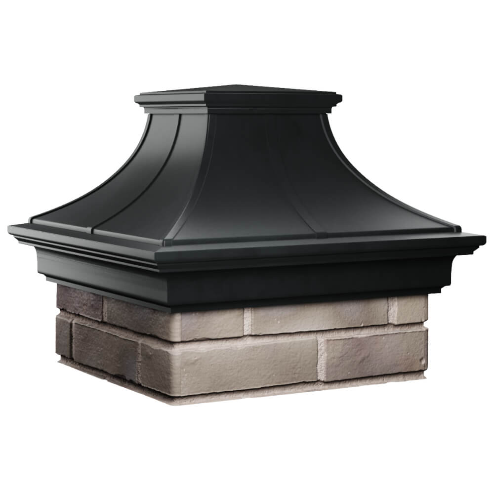Колпак Zking Монблан Премиум Черный на столб 1.5х1.5 кирпича (385х385мм) в Электростали фото
