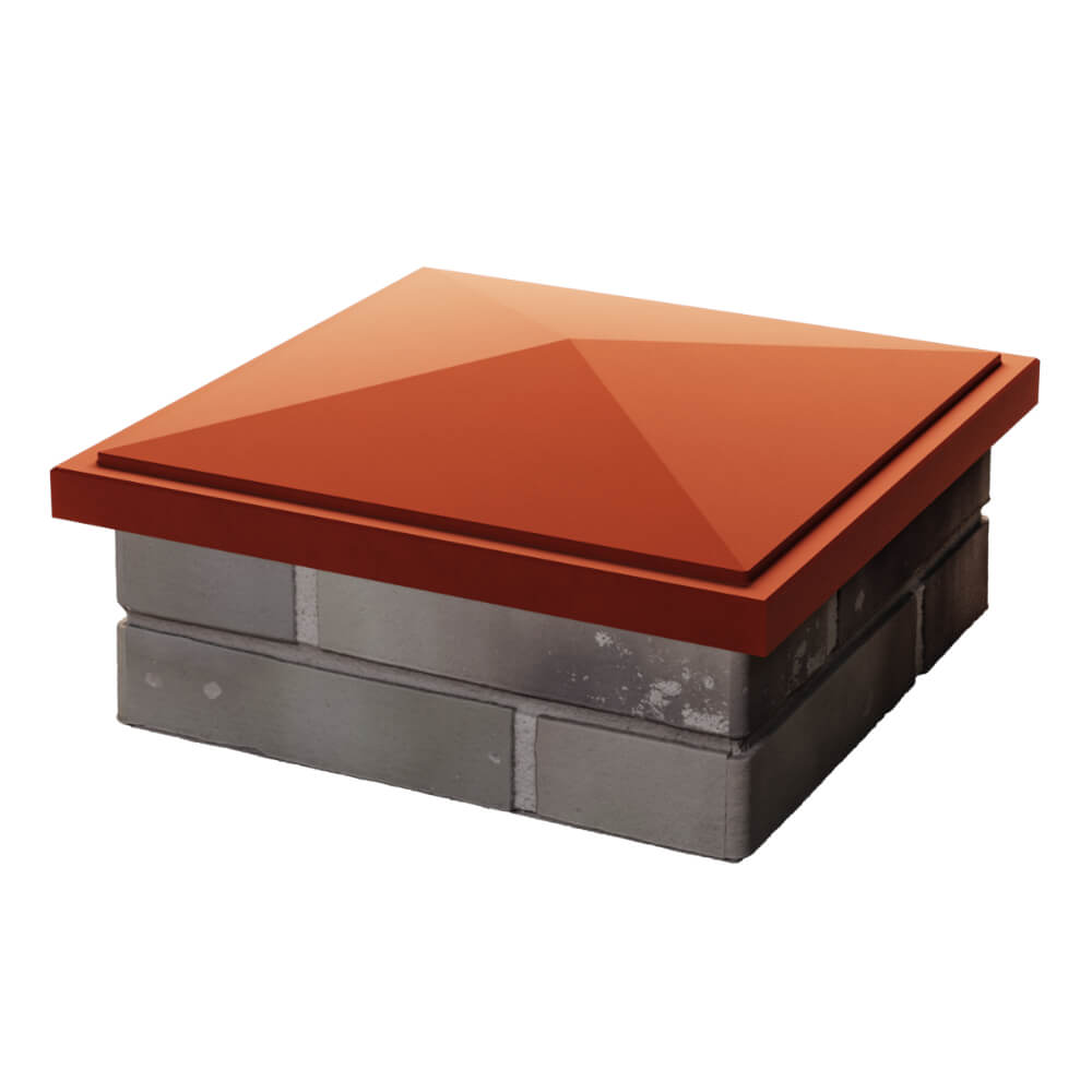 Колпак Zking БонаМоно Красный на столб 1.5х1.5 кирпича (385х385, 400х400мм) в Электростали фото