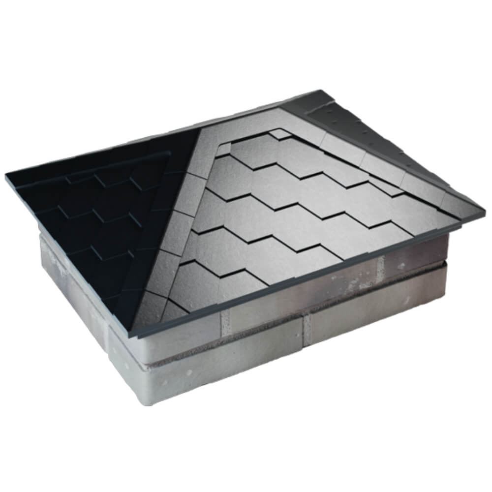 Колпак Zking Эверест Черный на столб 2х1.5 кирпича (520х390мм) Электросталь фото