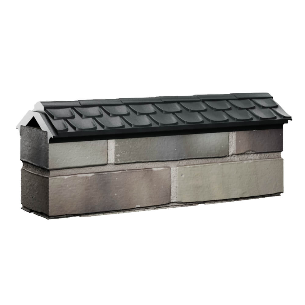Парапет Zking Эльбрус Черный с посадкой на 0.5 кирпича (130мм) Электросталь фото