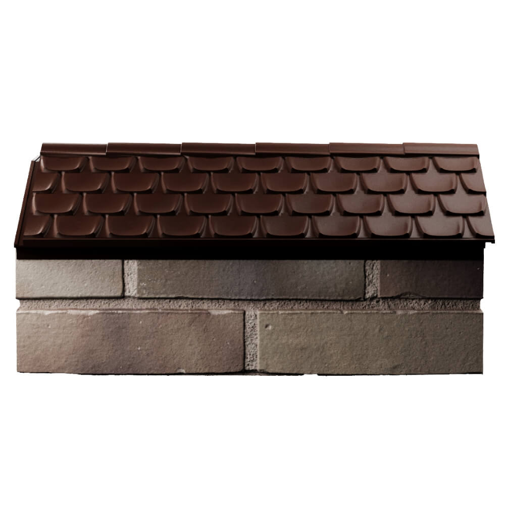 Парапет Zking Эльбрус Коричневый с посадкой на 1 кирпич (255мм) в Электростали фото