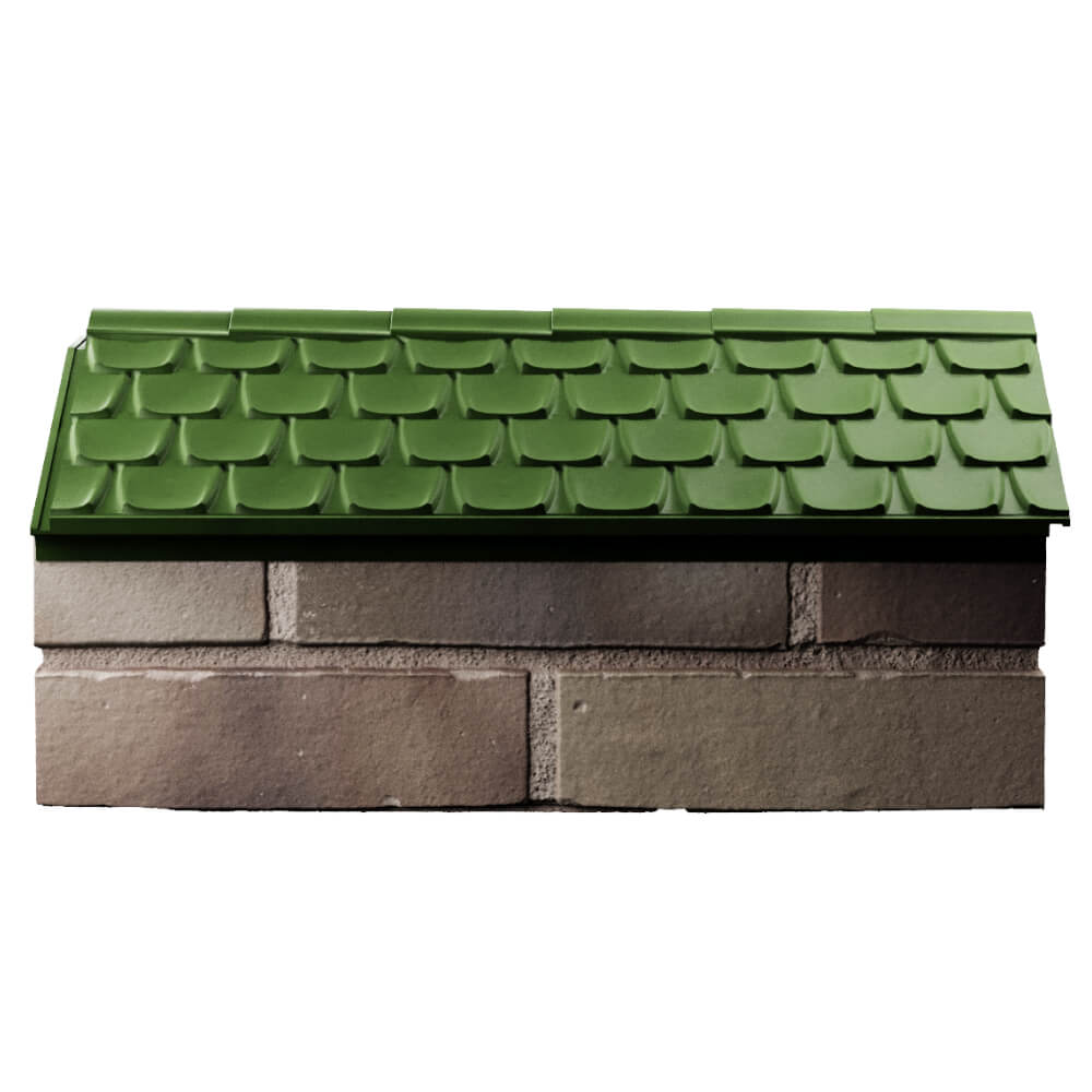Парапет Zking Эльбрус Зеленый с посадкой на 1 кирпич (255мм) в Электростали фото