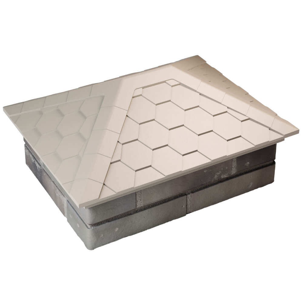 Колпак Zking Эверест Бежевый на столб 2х1.5 кирпича (520х390мм) Электросталь фото